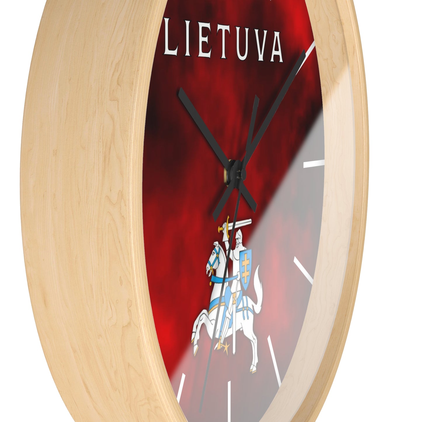 Lietuva With Vytis Themed Wall Clock – Stylish Decor for Lithuanian Pride