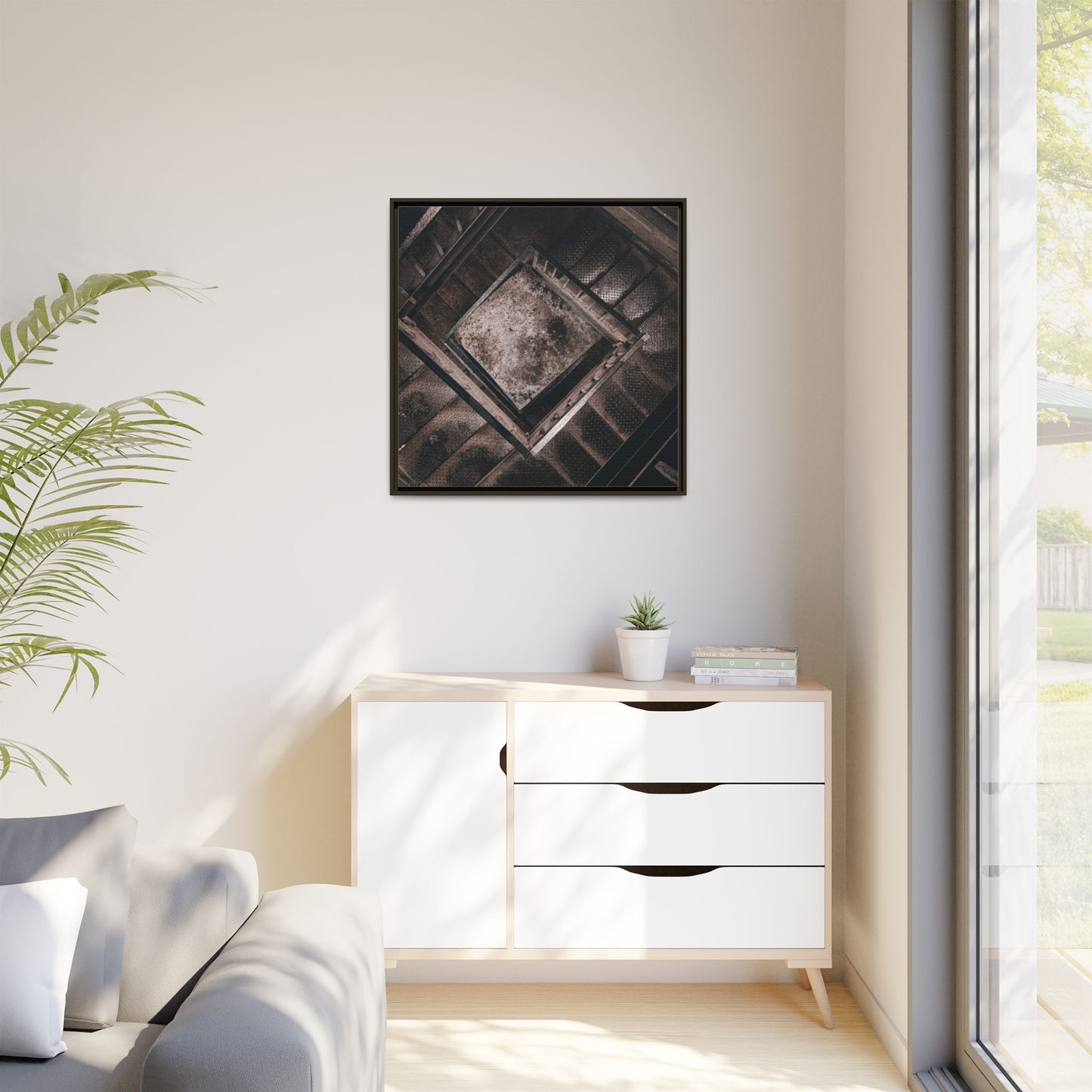 Stairs To Demon World Matte Canvas, Framed (Multi-color)