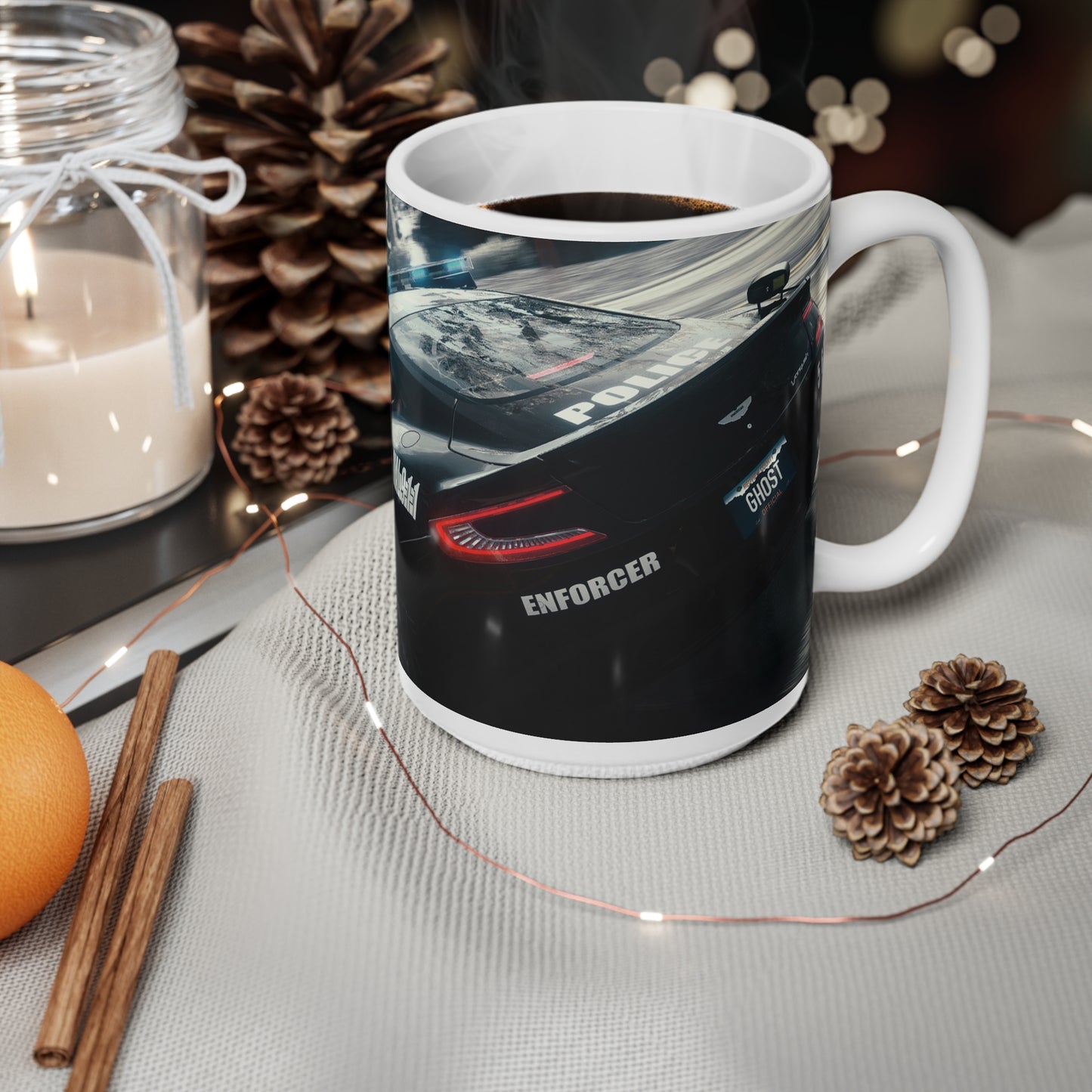 Need for Speed Ceramic Coffee Mug - 11oz & 15oz Race Car Design
