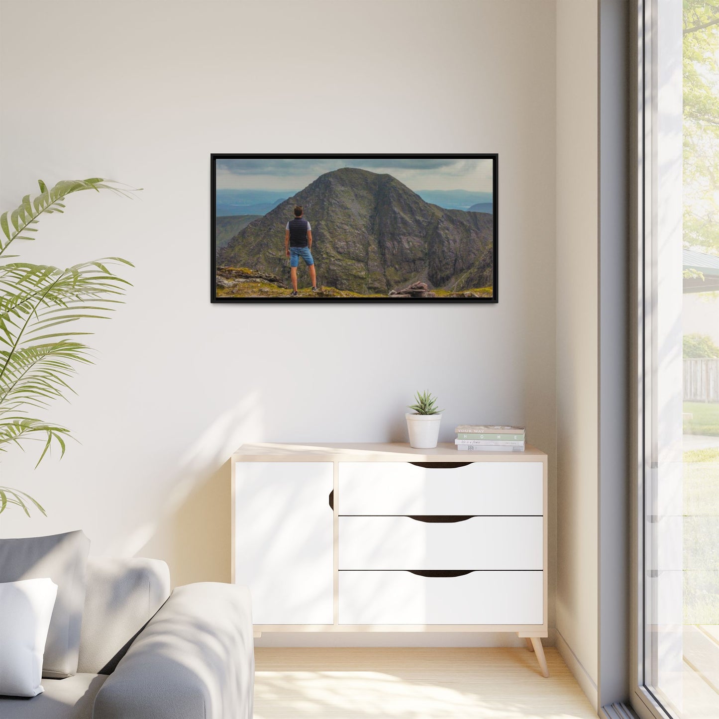 Cross On Top Matte Canvas, Framed (Multi-color)