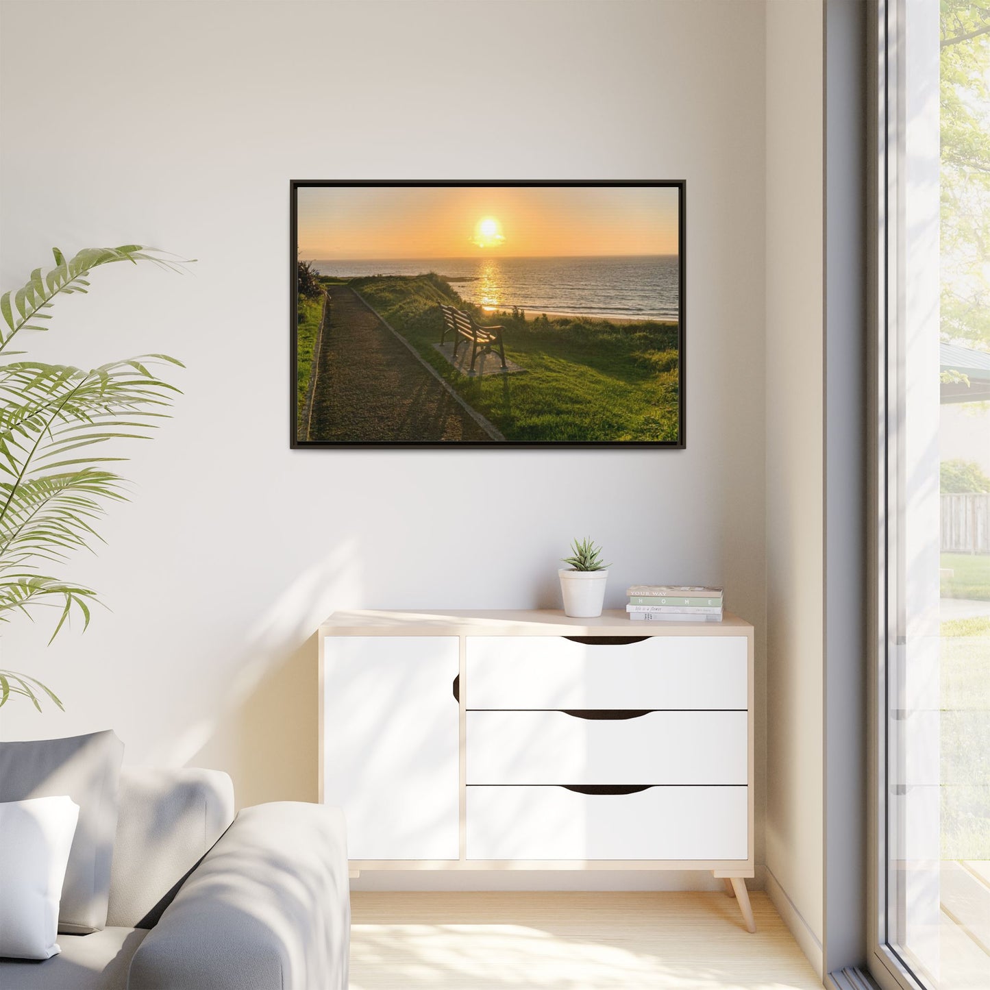 Sunset in Ballybunion 2 Matte Canvas, Framed (Multi-color)