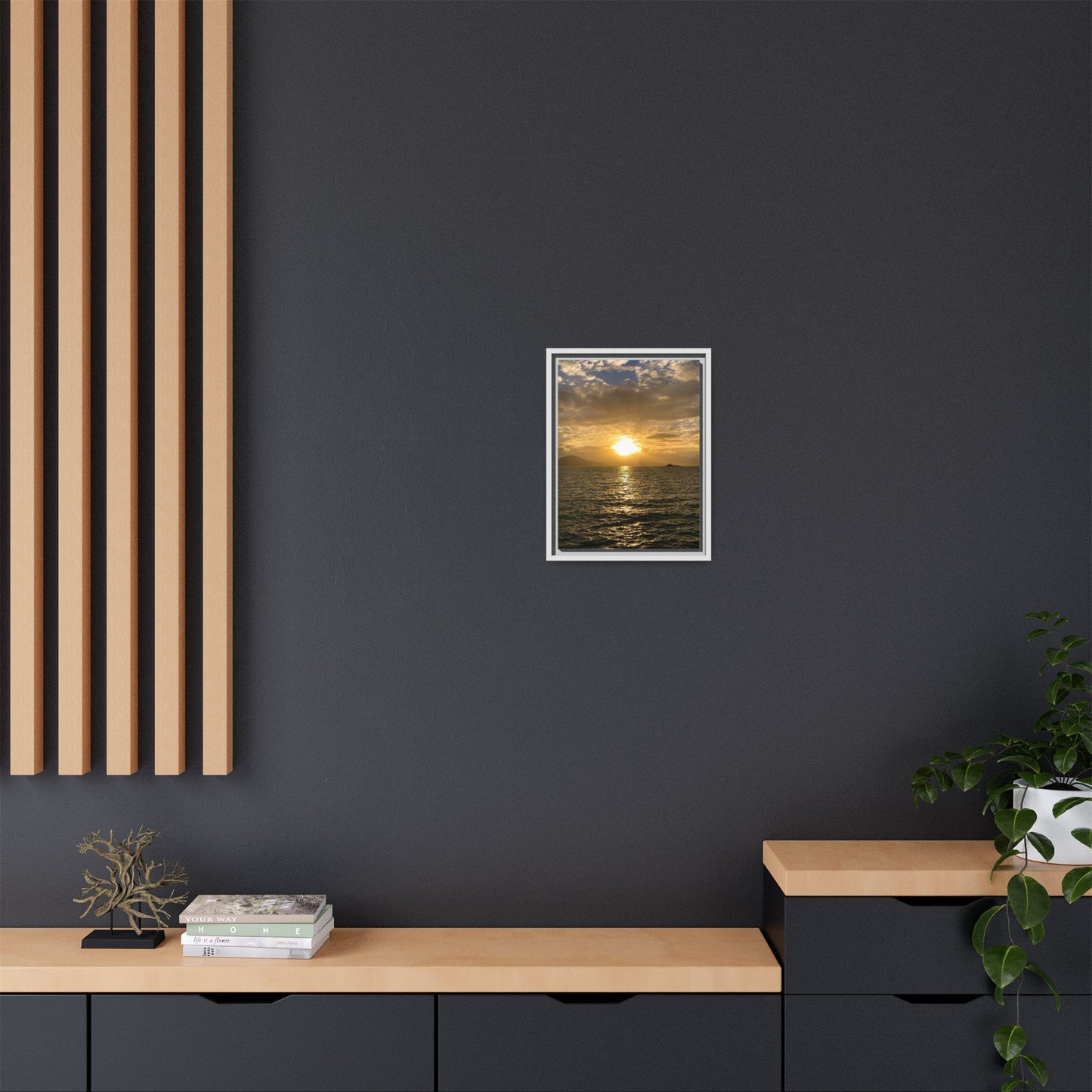 Sunset in Fenit Matte Canvas, Framed (Multi-color)