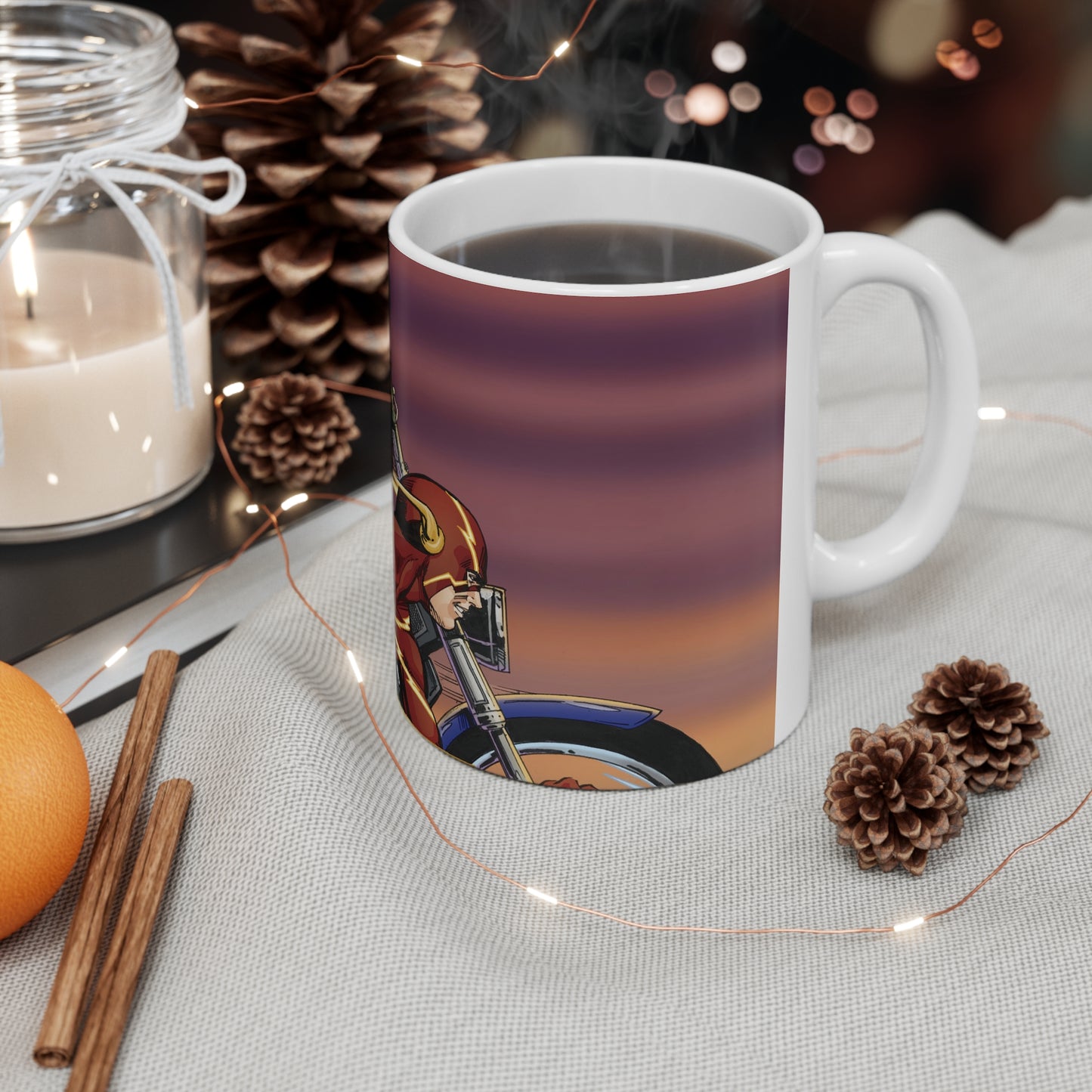 Superhero Duel Ceramic Coffee Cup - 11oz and 15oz