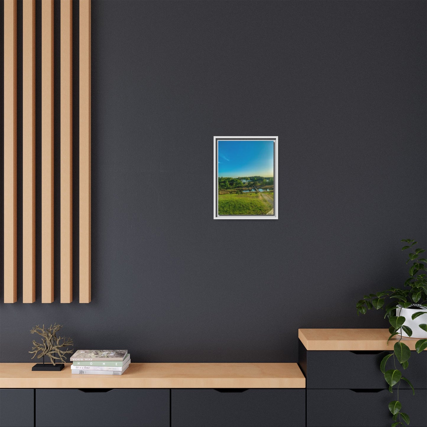Zageres Lake Matte Canvas, Framed (Multi-color)