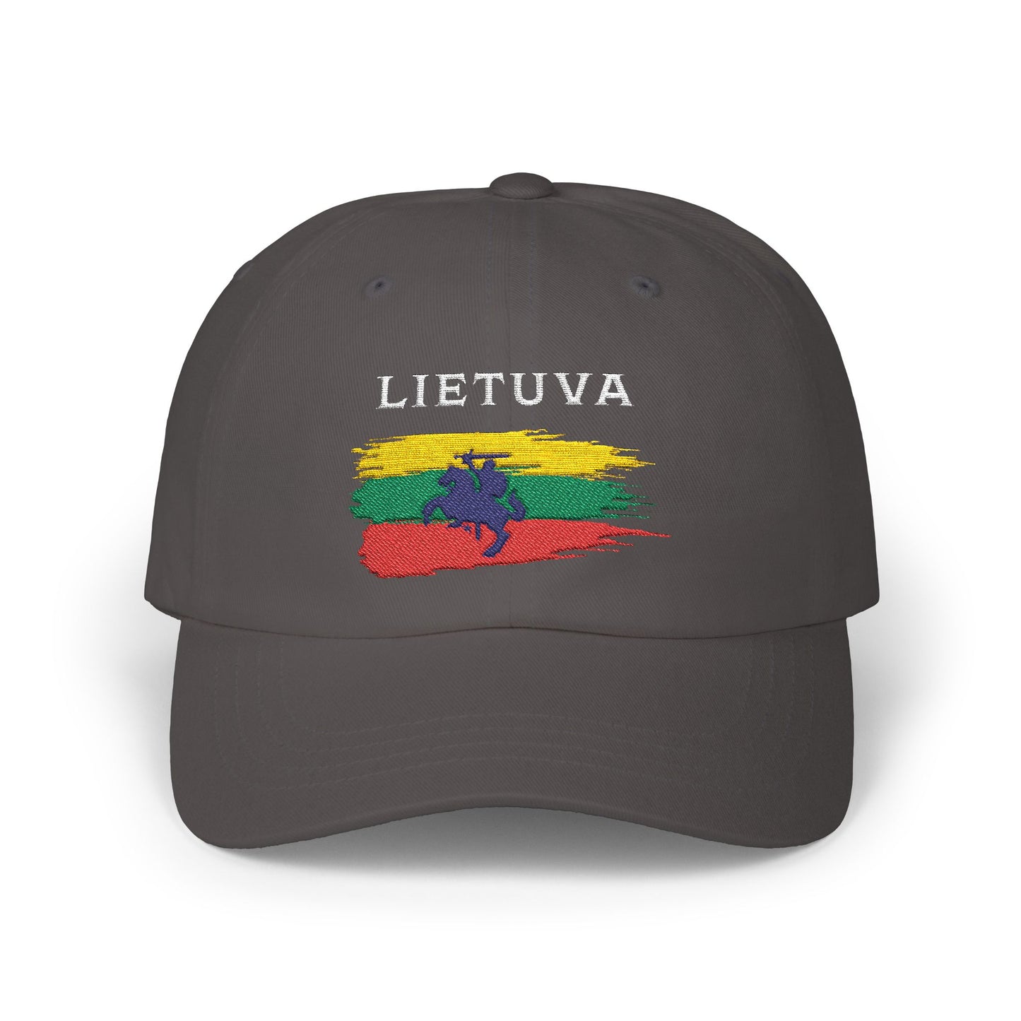 Lietuva Classic Dad Cap Black - Stylish Embroidered Hat for Heritage Pride