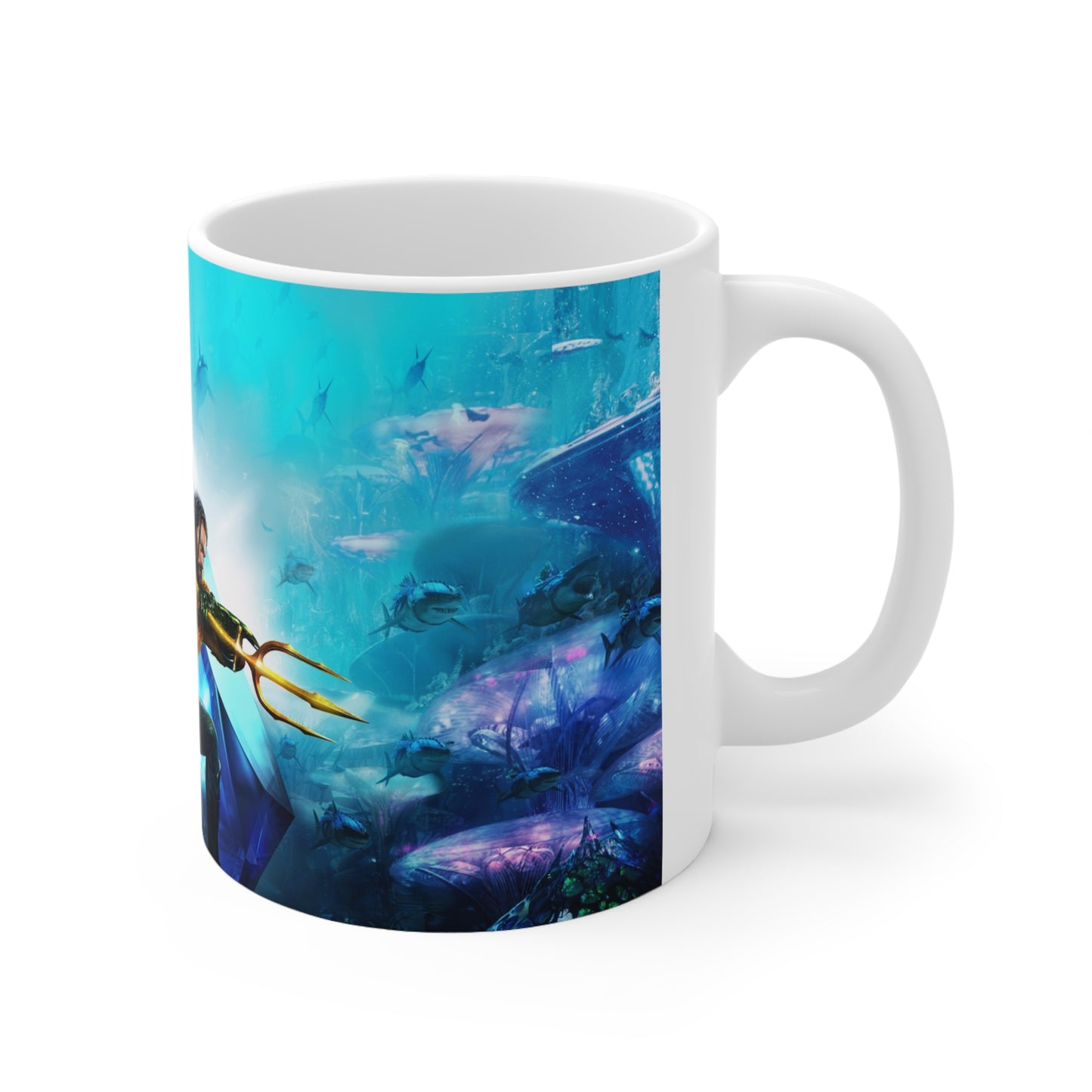 Aquatic Hero Ceramic Coffee Cups – 11oz & 15oz | Perfect Gift for Movie Fans