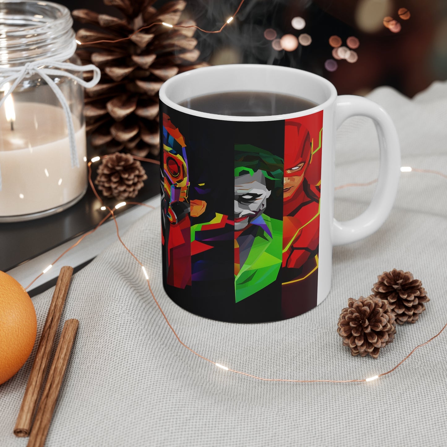 Vibrant Superhero Ceramic Coffee Cups - 11oz & 15oz