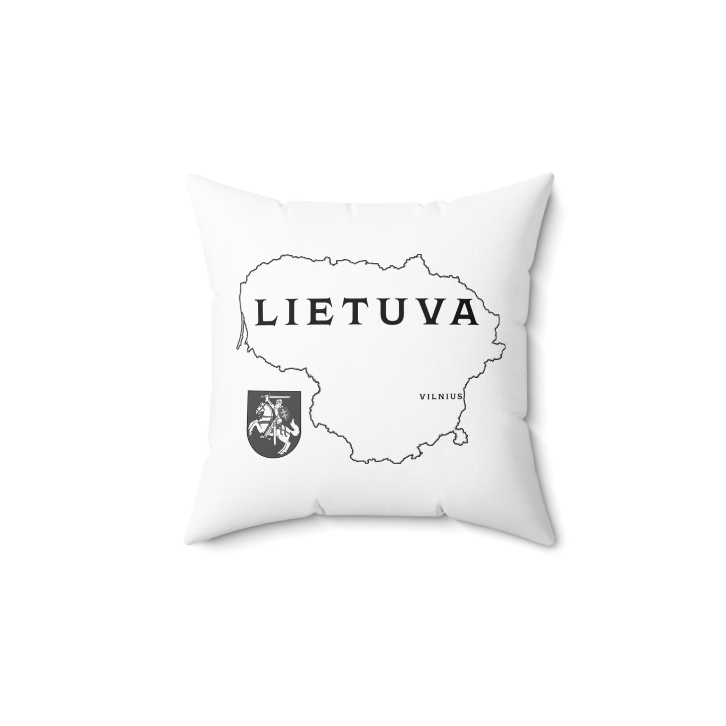 Lietuva Map Throw Pillow - Modern Home Decor for Lithuania Lovers