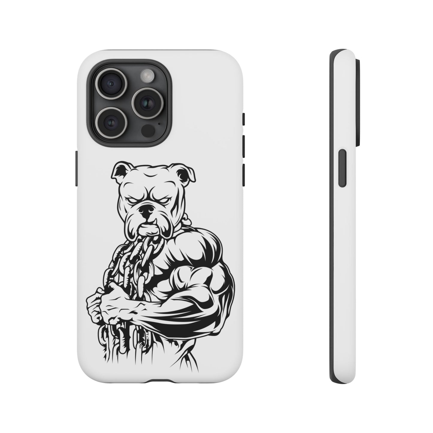 Tough Cases: Strong Bulldog Phone Case - Perfect for Dog Lovers and Fitness Enthusiasts