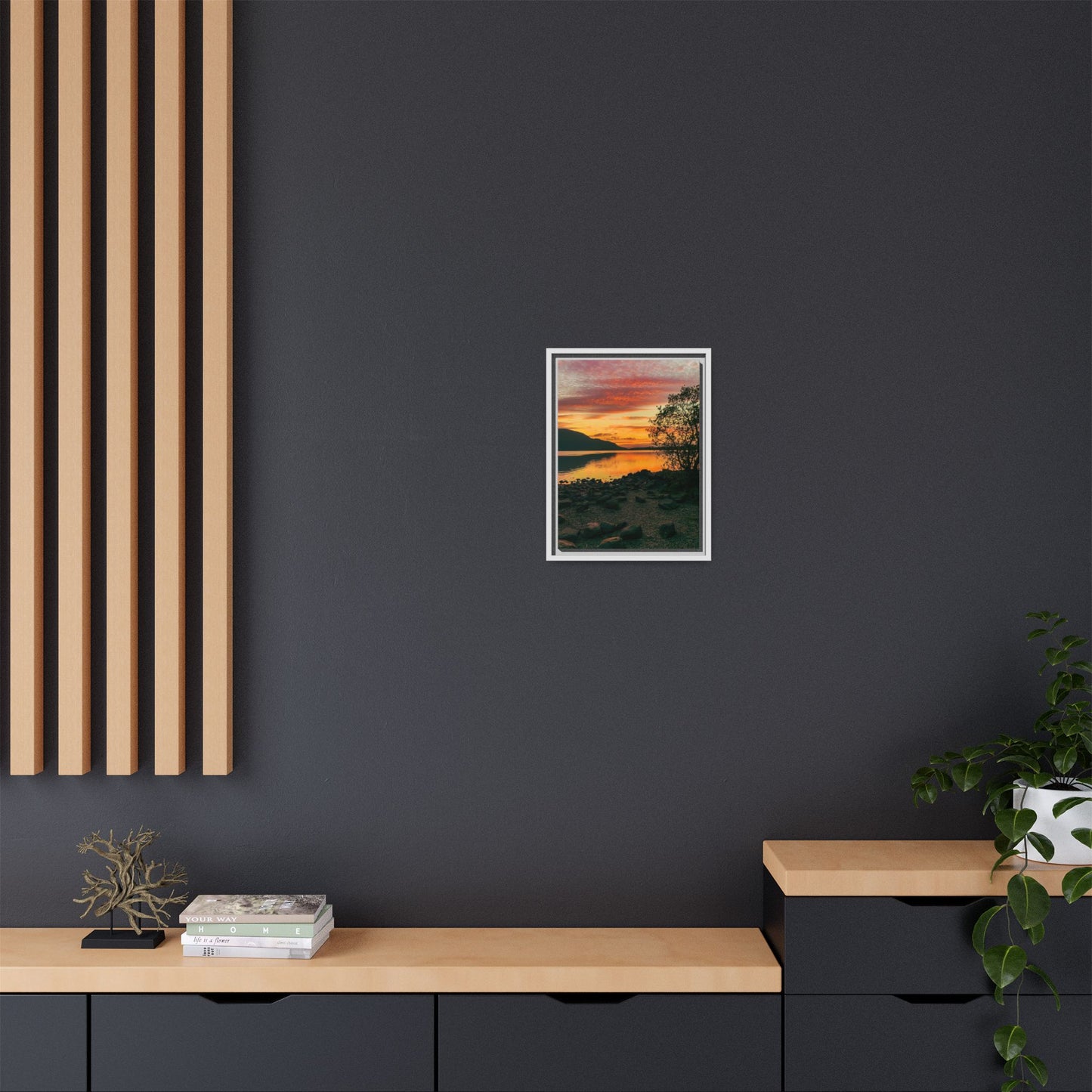 Sunset in Kerry Matte Canvas, Framed (Multi-color)