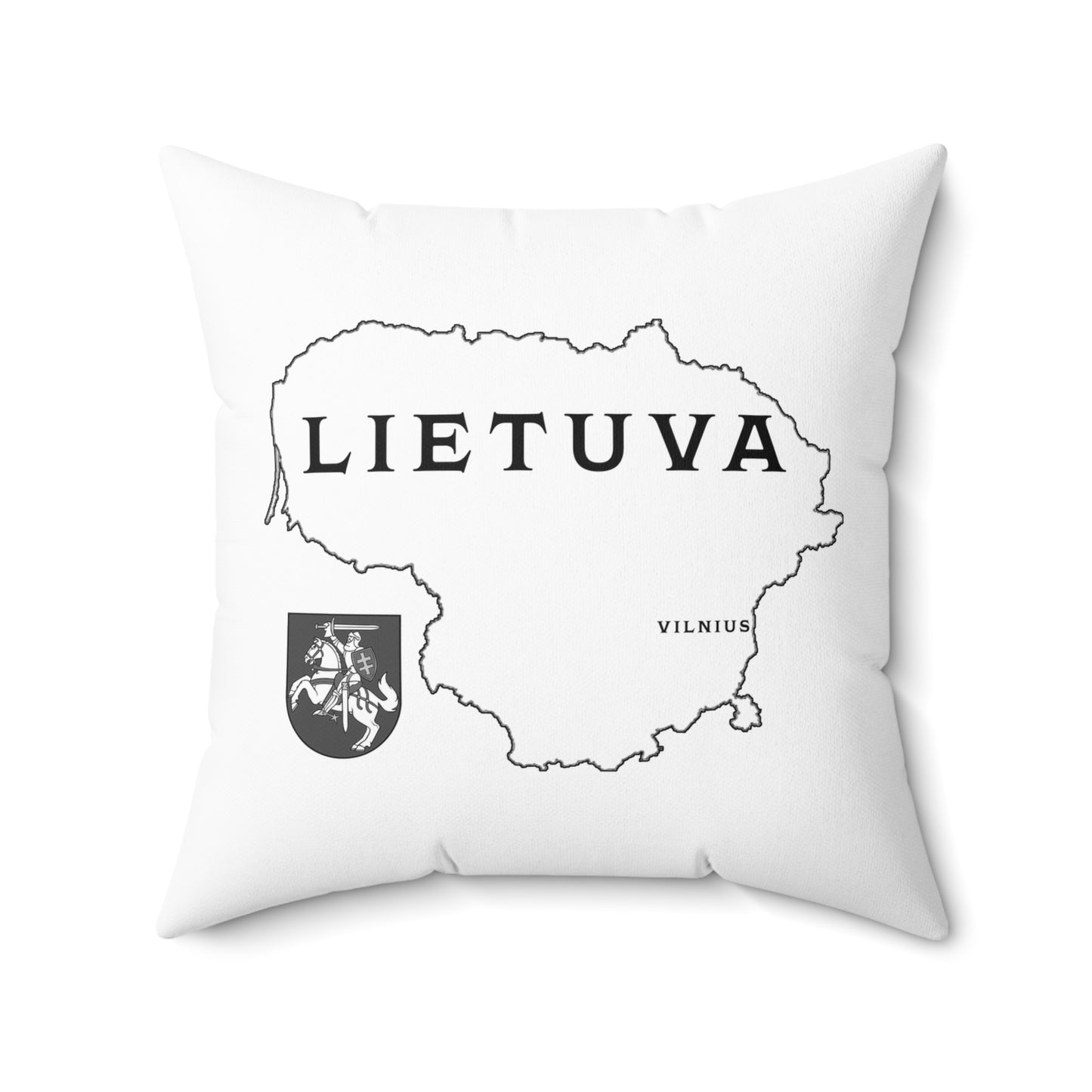 Lietuva Map Throw Pillow - Modern Home Decor for Lithuania Lovers