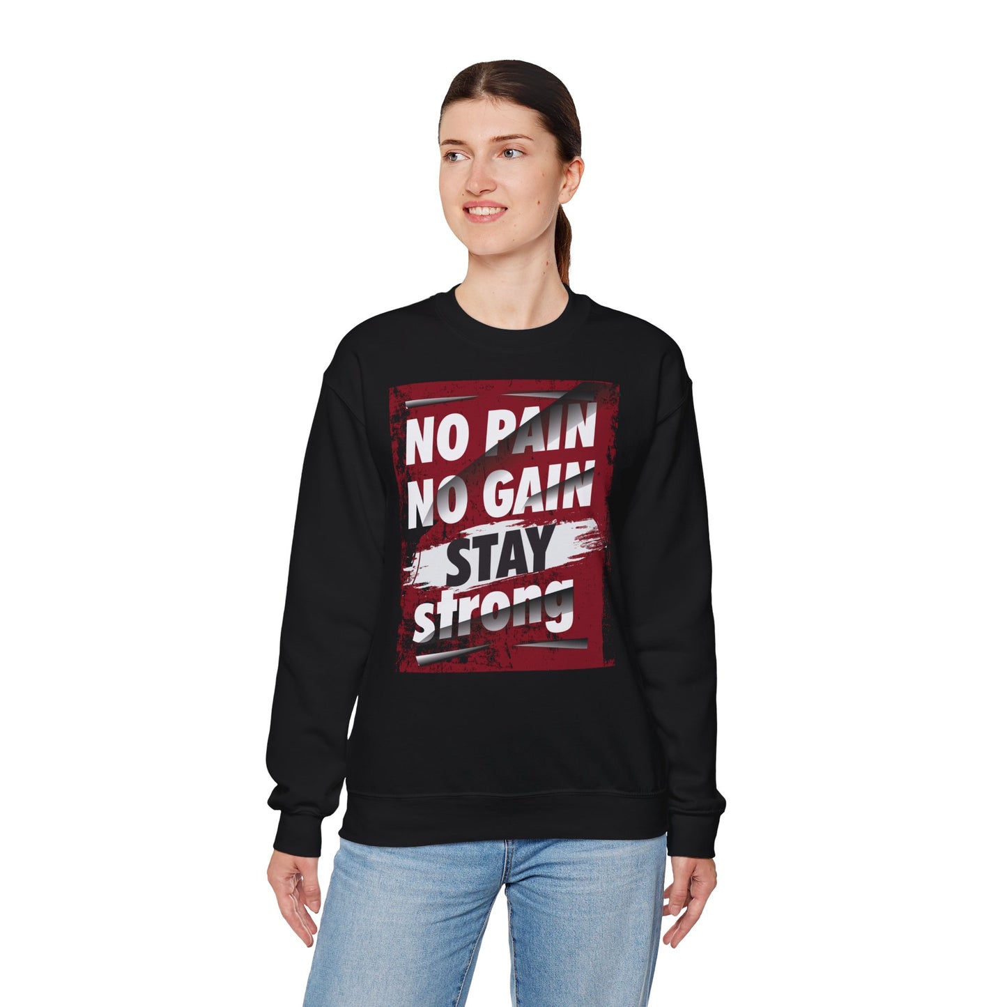 No Pain No Gain Crewneck Sweatshirt - Motivational Athletic Wear