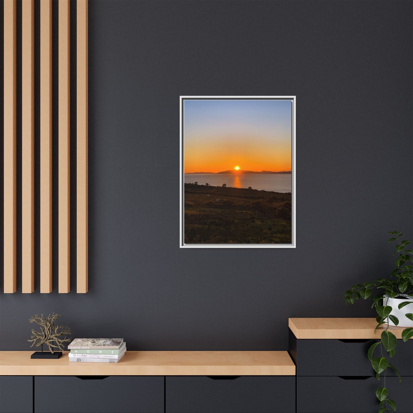 Sunset Ring Of Kerry Matte Canvas, Framed (Multi-color)
