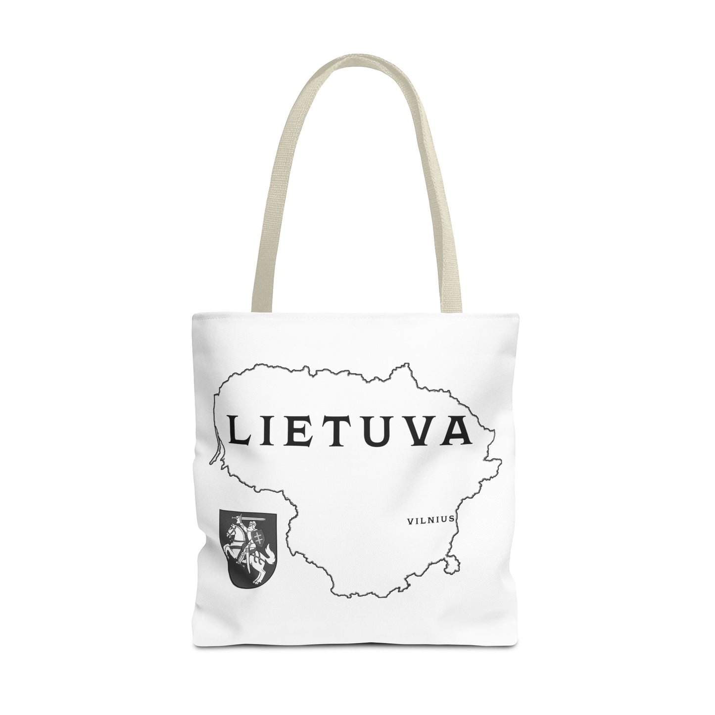 Lietuva Map Tote Bag - Stylish Travel Bag for Lithuanian Pride