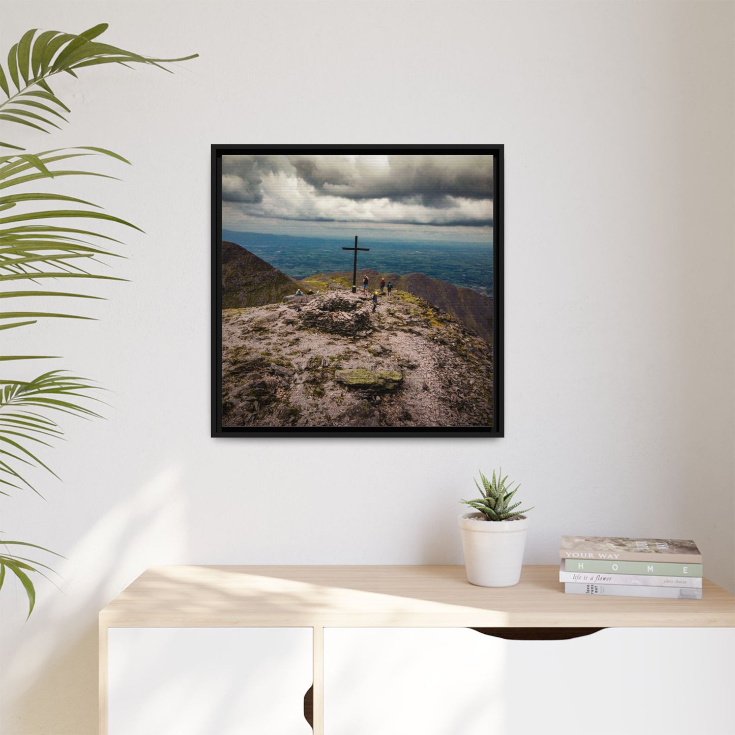 Carrauntoohil Summit Matte Canvas, Framed (Multi-color)