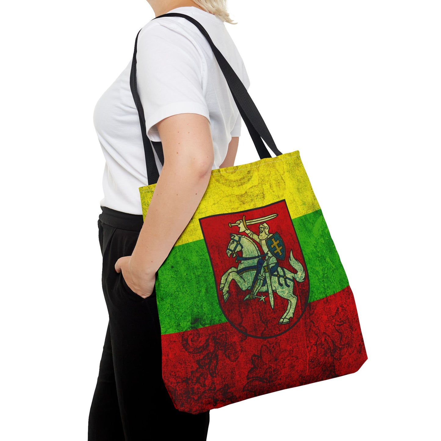 Vintage Lithuanian Crest Tote Bag - Perfect for Festivals, Travel, and Daily Use