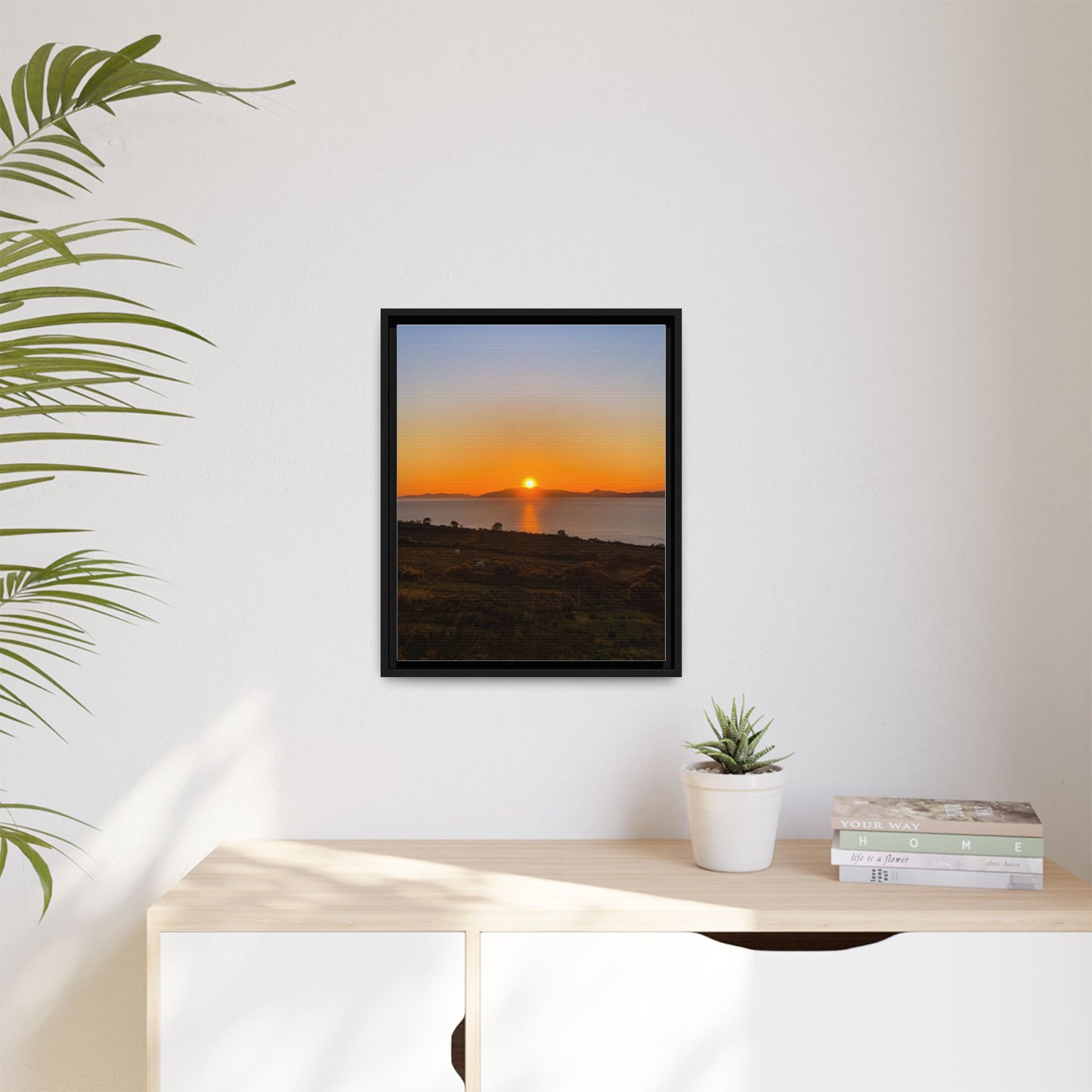 Sunset Ring Of Kerry Matte Canvas, Framed (Multi-color)
