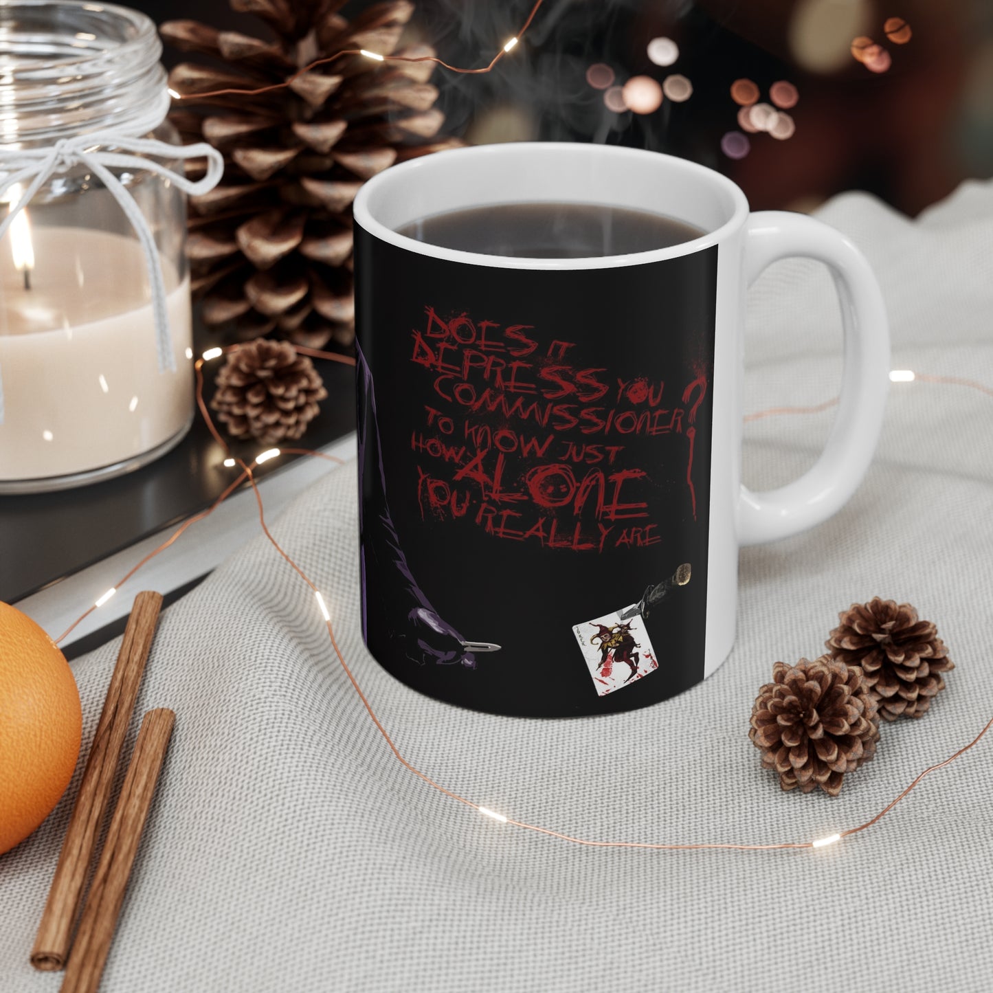 Joker-Themed Ceramic Coffee Mug - 11oz & 15oz - Perfect for Comic Fans & Gift Giving