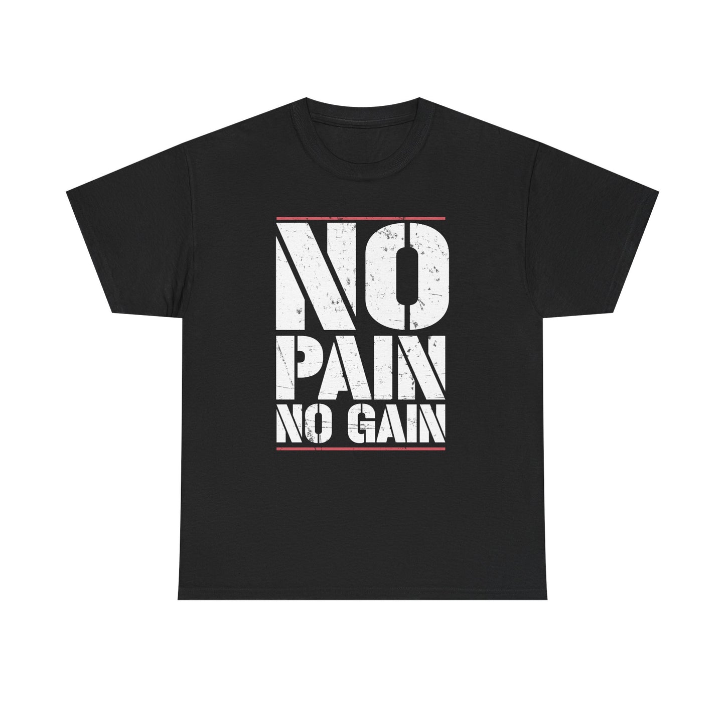 Motivational Unisex Heavy Cotton Tee - "No Pain No Gain"