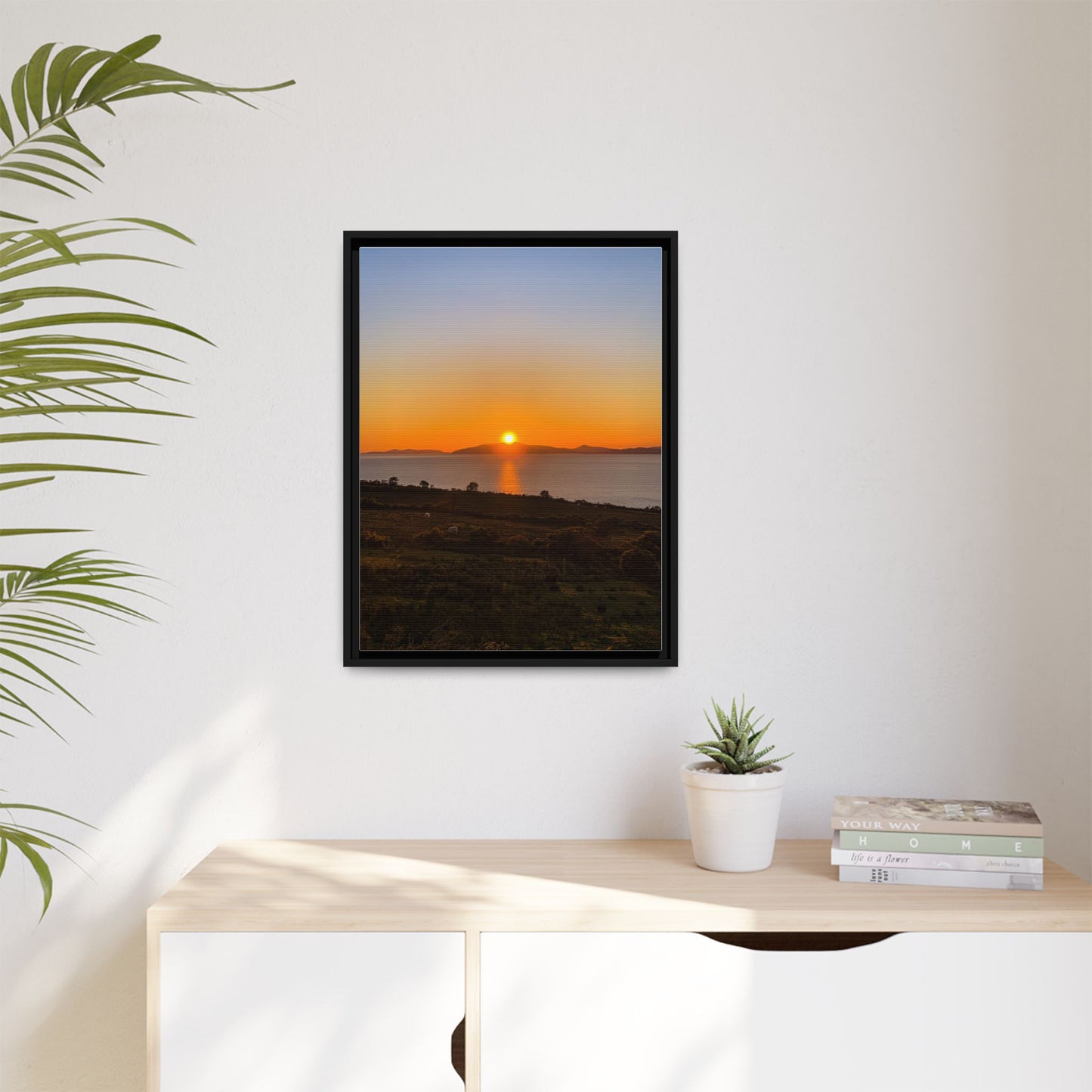 Sunset Ring Of Kerry Matte Canvas, Framed (Multi-color)