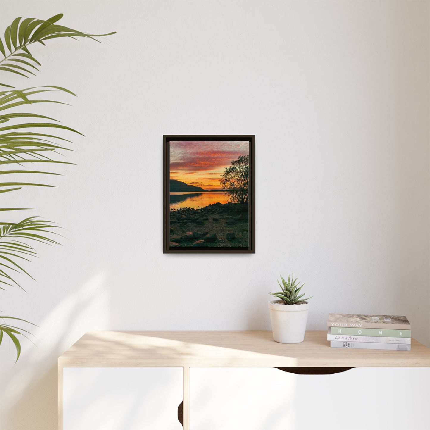 Sunset in Kerry Matte Canvas, Framed (Multi-color)