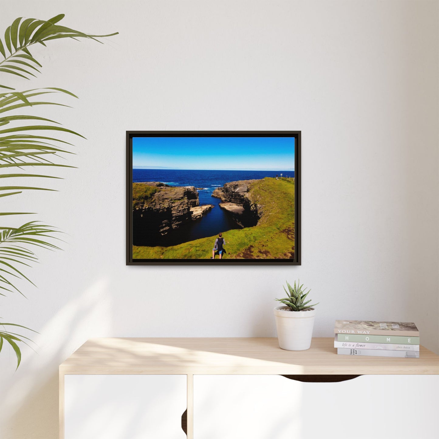 Cliffs Matte Canvas, Framed (Multi-color)
