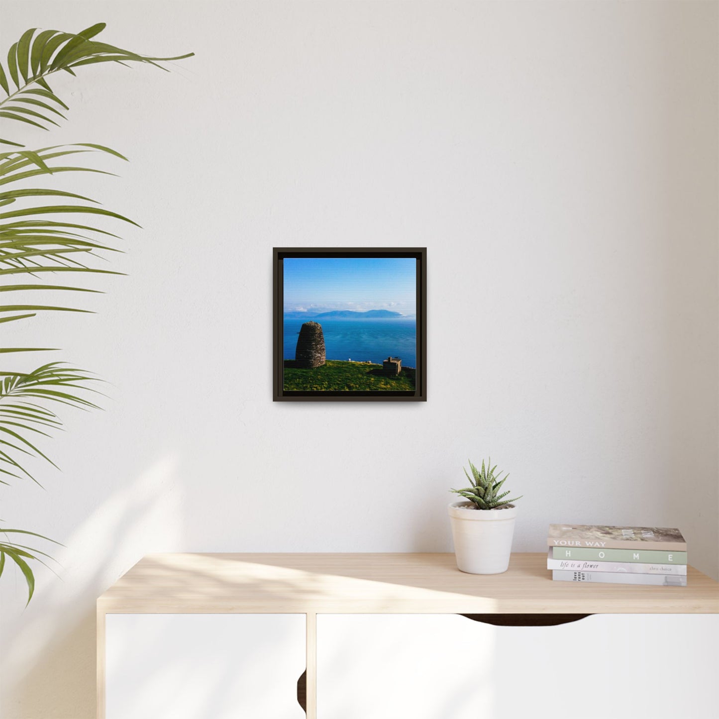 Ask Tower Matte Canvas, Framed (Multi-color)