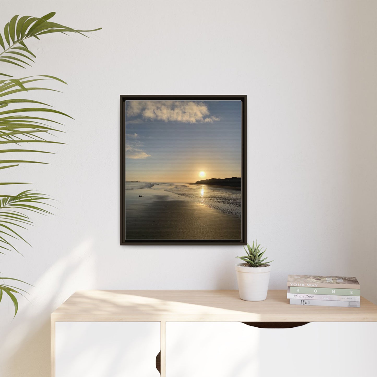 Sunset Matte Canvas, Framed (Multi-color)