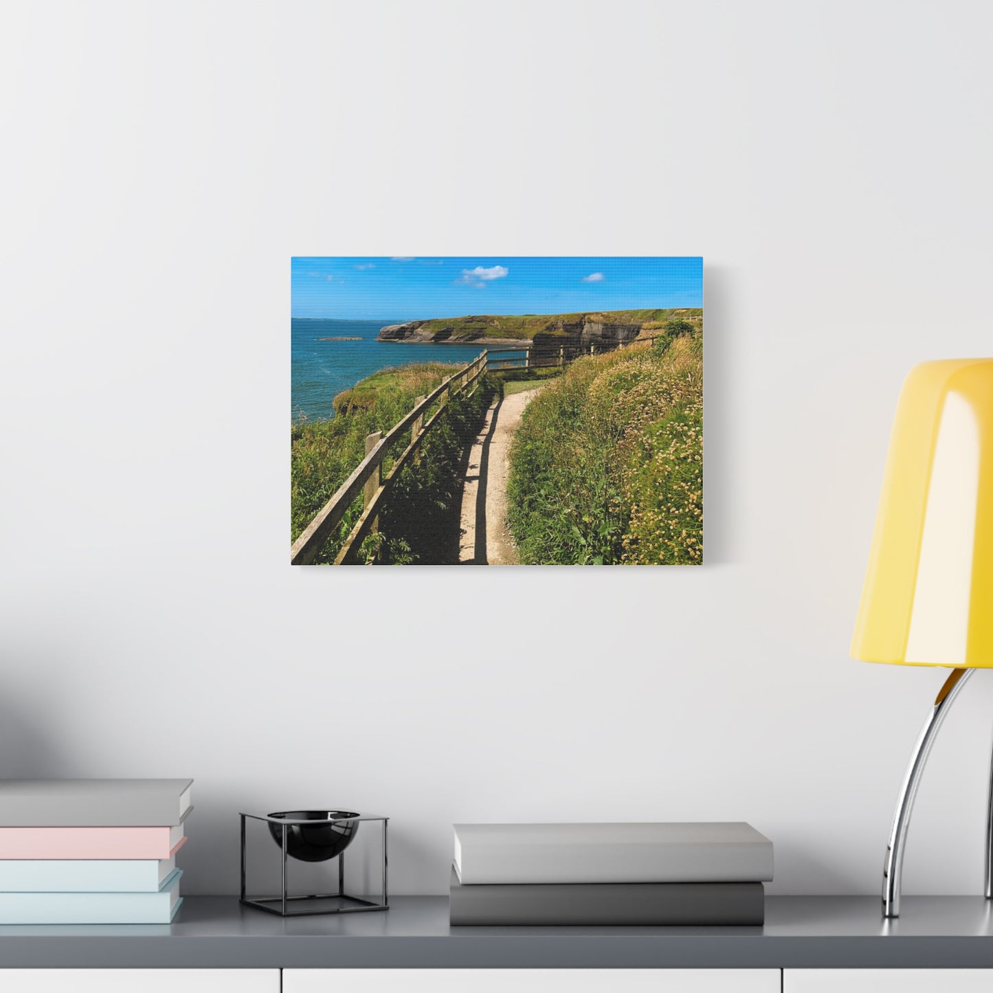 Sunny Walk In Ballybunion Matte Canvas, Stretched, 1.25"
