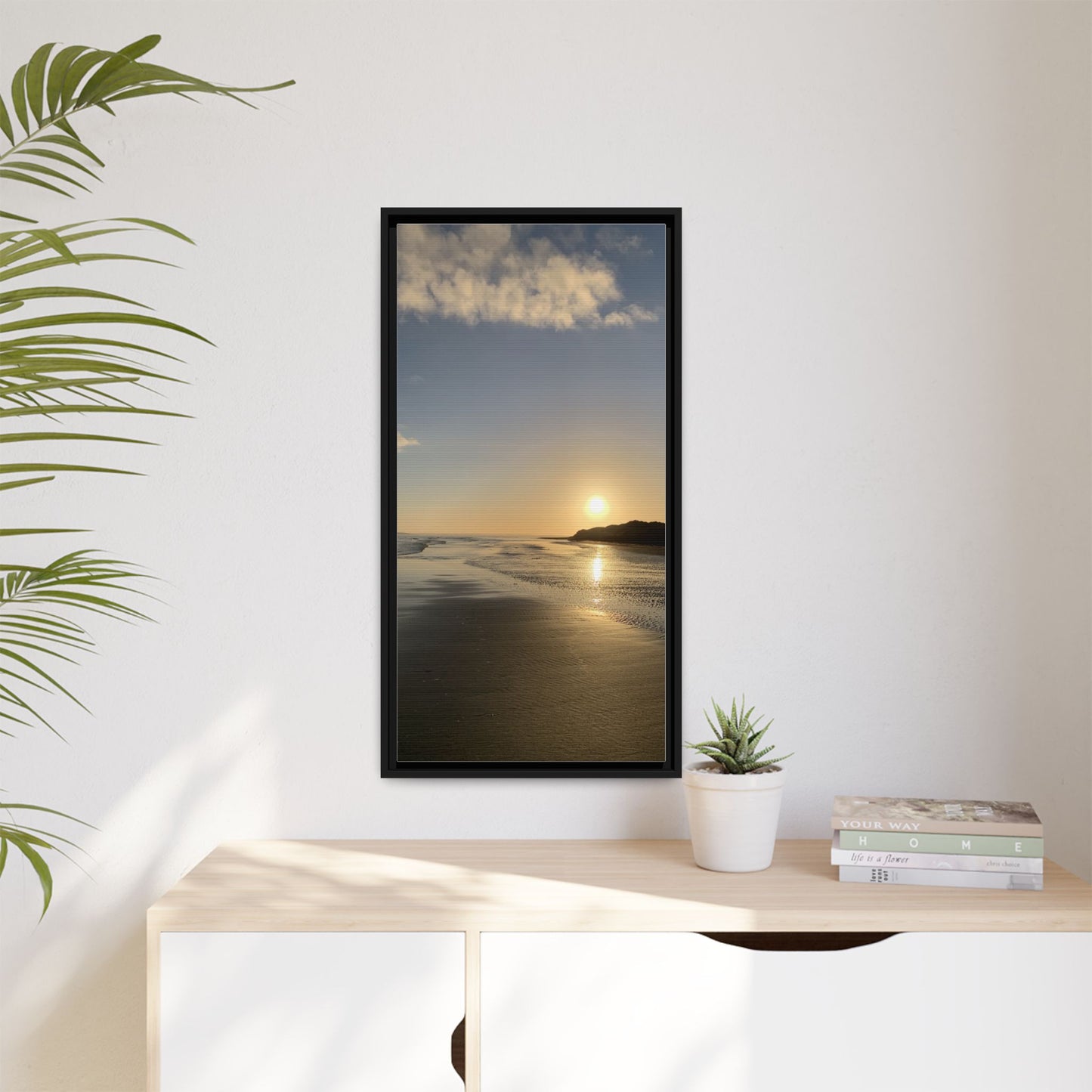 Sunset Matte Canvas, Framed (Multi-color)