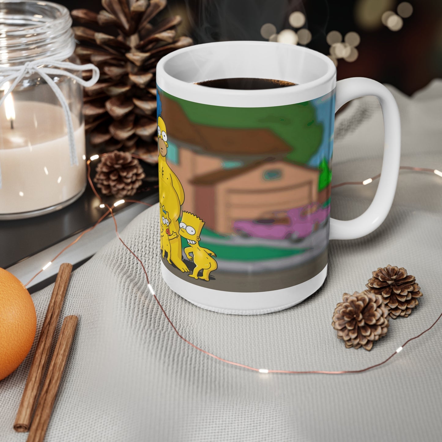 Funny Family Mug - Cartoon Style Coffee Cups, 11oz & 15oz - Unique Gift for Fans