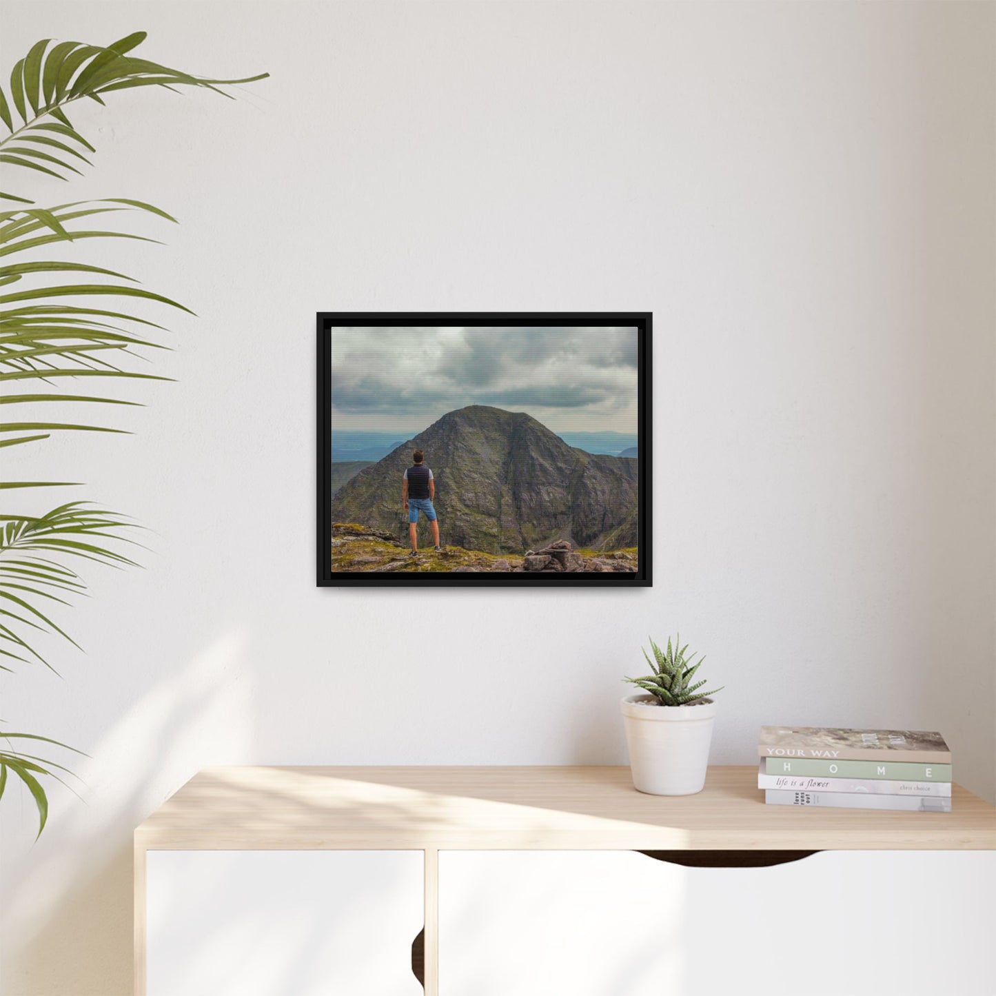 Cross On Top Matte Canvas, Framed (Multi-color)