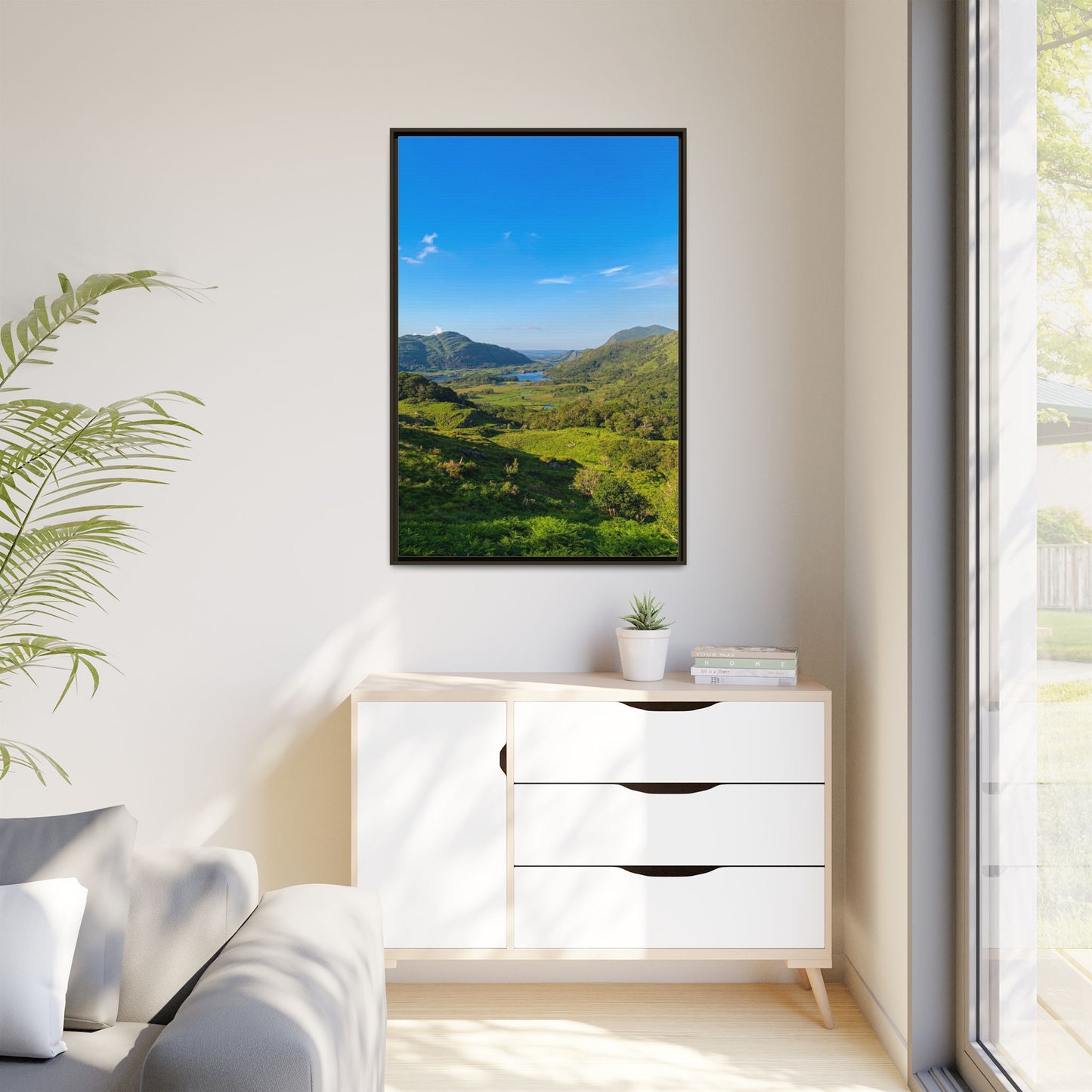 Beautiful Ladies View Matte Canvas, Framed (Multi-color)