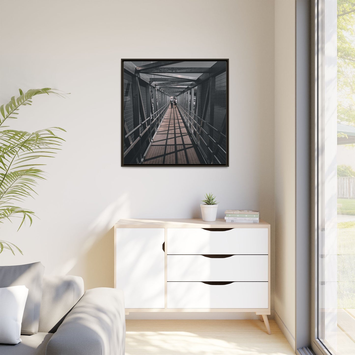 Dingle Pier Matte Canvas, Framed (Multi-color)