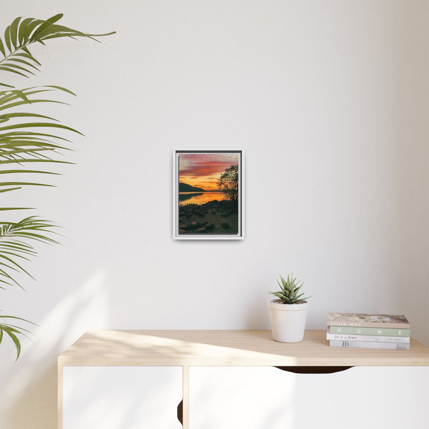 Sunset in Kerry Matte Canvas, Framed (Multi-color)