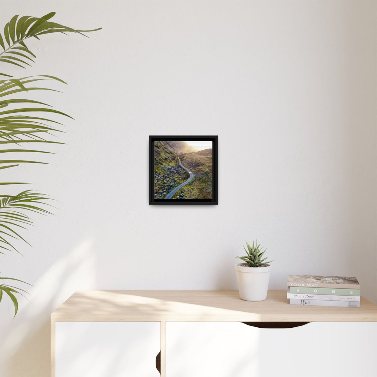 Valley Road Matte Canvas, Framed (Multi-color)