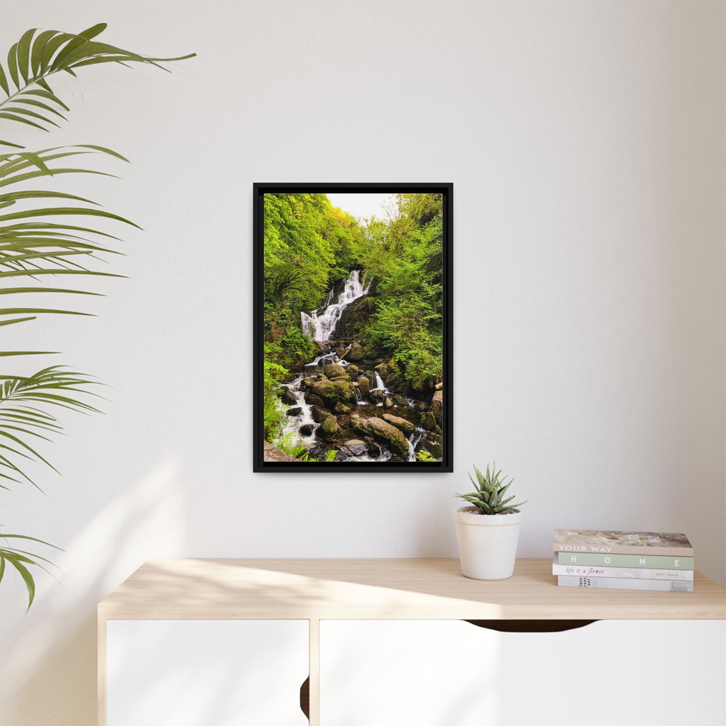 Torc Waterfall Matte Canvas, Framed (Multi-color)
