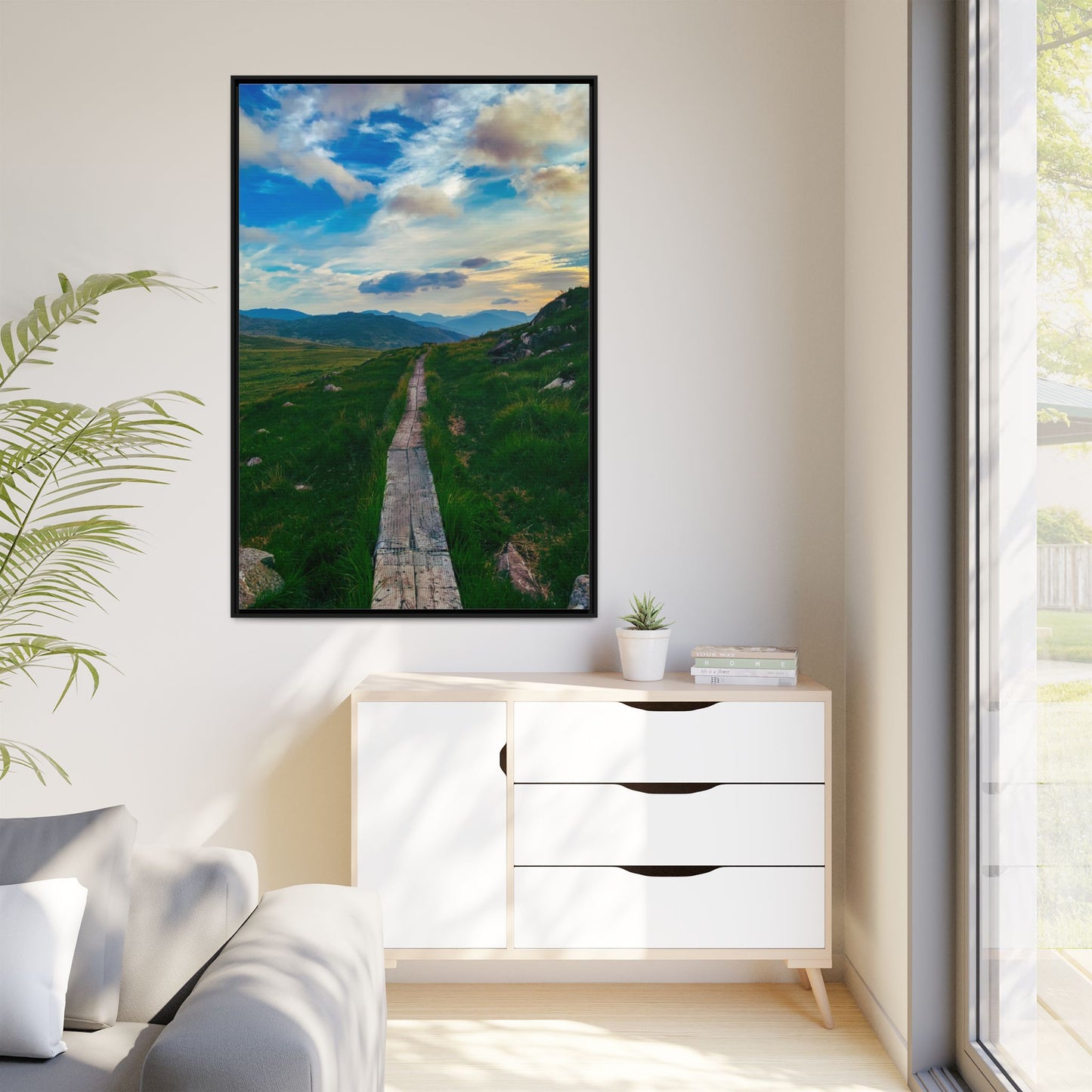 Torc Mountain Trail Matte Canvas, Framed (Multi-color)