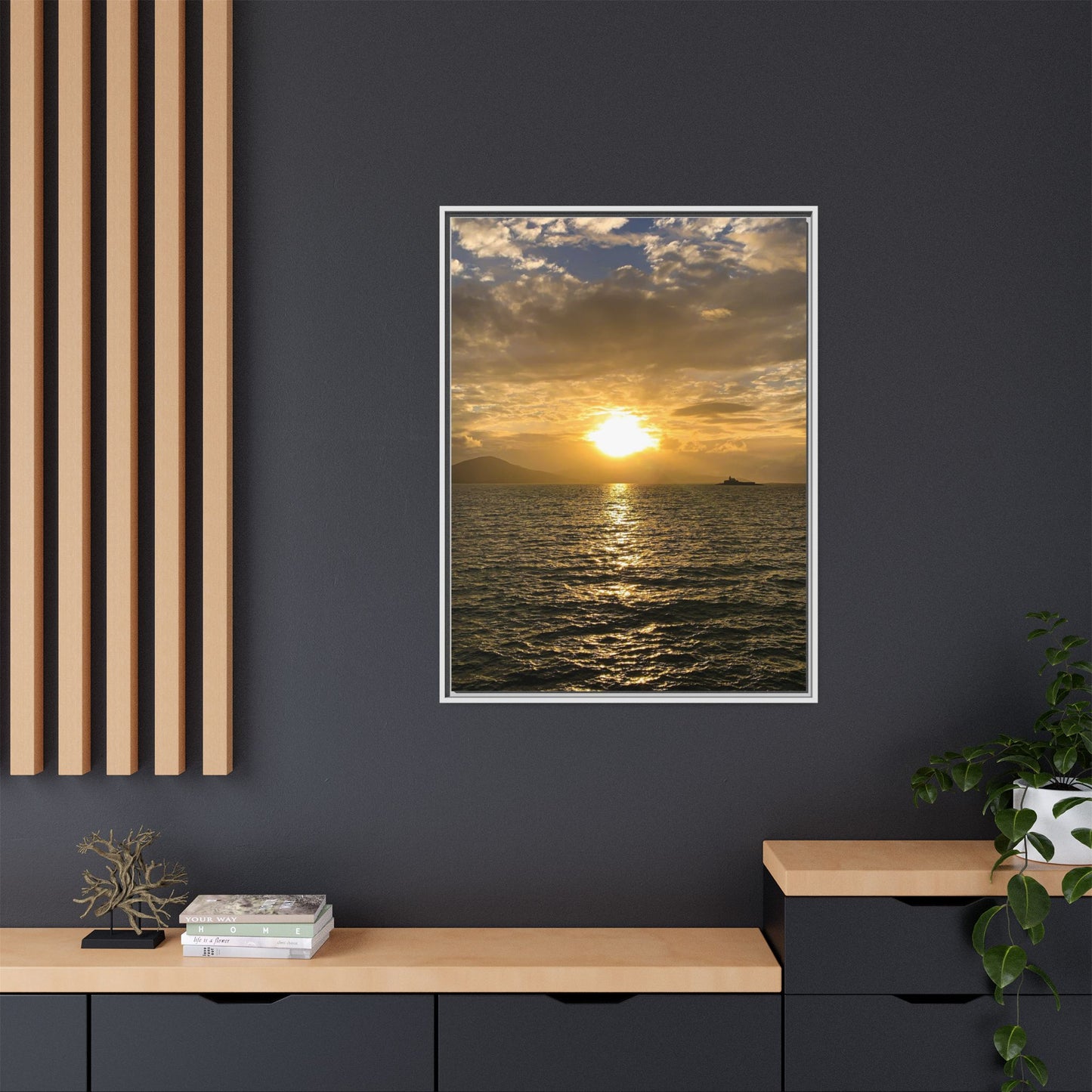 Sunset in Fenit Matte Canvas, Framed (Multi-color)