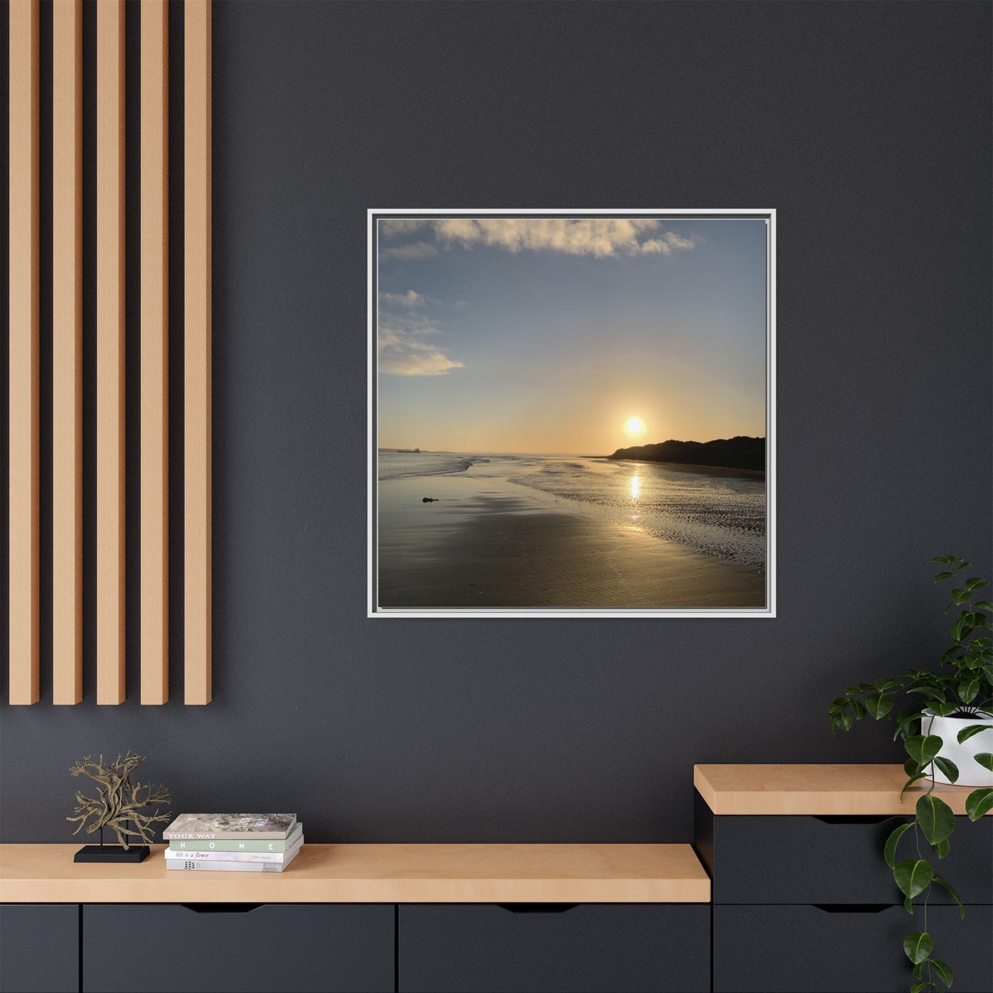 Sunset Matte Canvas, Framed (Multi-color)
