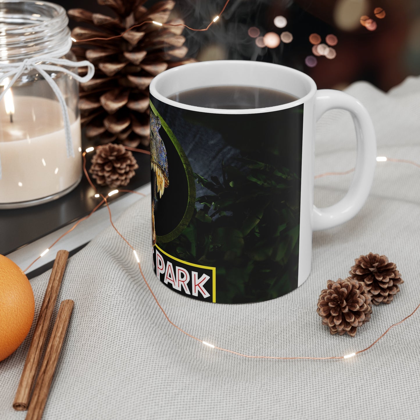 Jurassic Park Ceramic Coffee Mug - 11oz & 15oz - Perfect for Dinosaur Lovers
