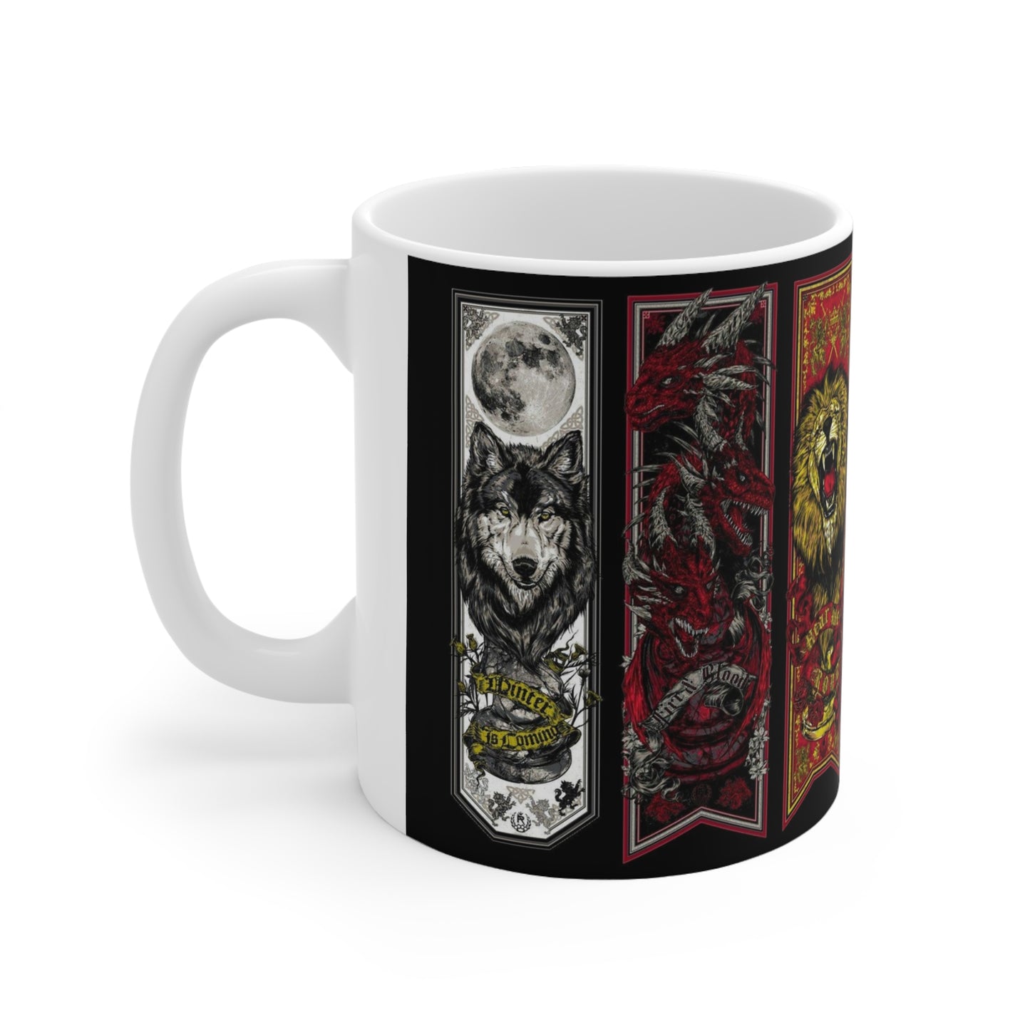 Luxe Animal Art Ceramic Coffee Cups - 11oz & 15oz - Perfect for Nature Lovers