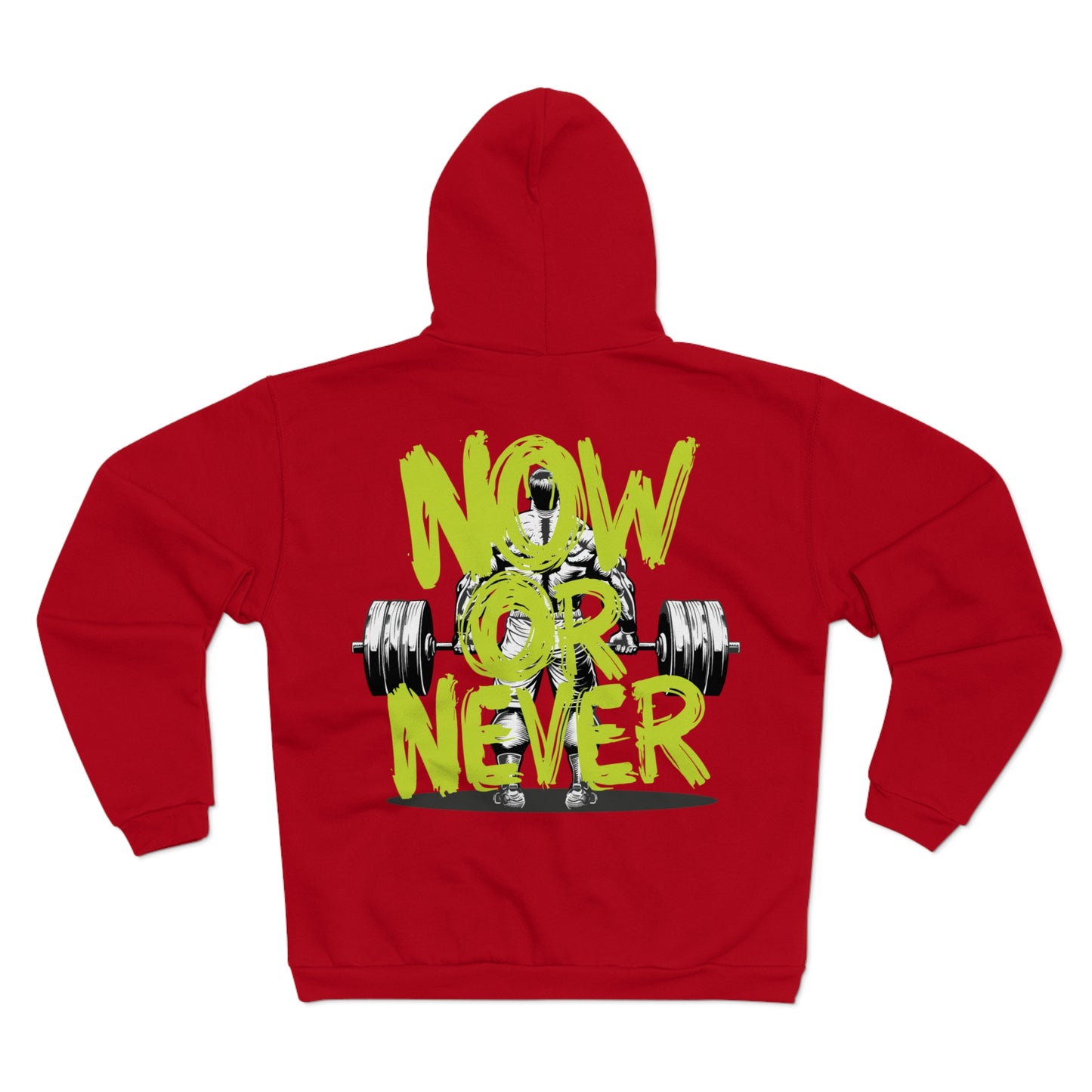 Now or Never Unisex Hooded Zip Sweatshirt - Motivational Fitness Wear