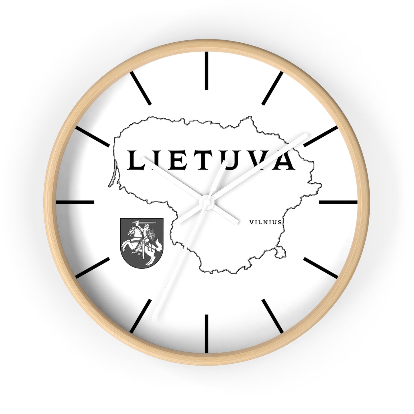 Lithuania Minimalistic Map Wall Clock - Modern Decor for Home & Office