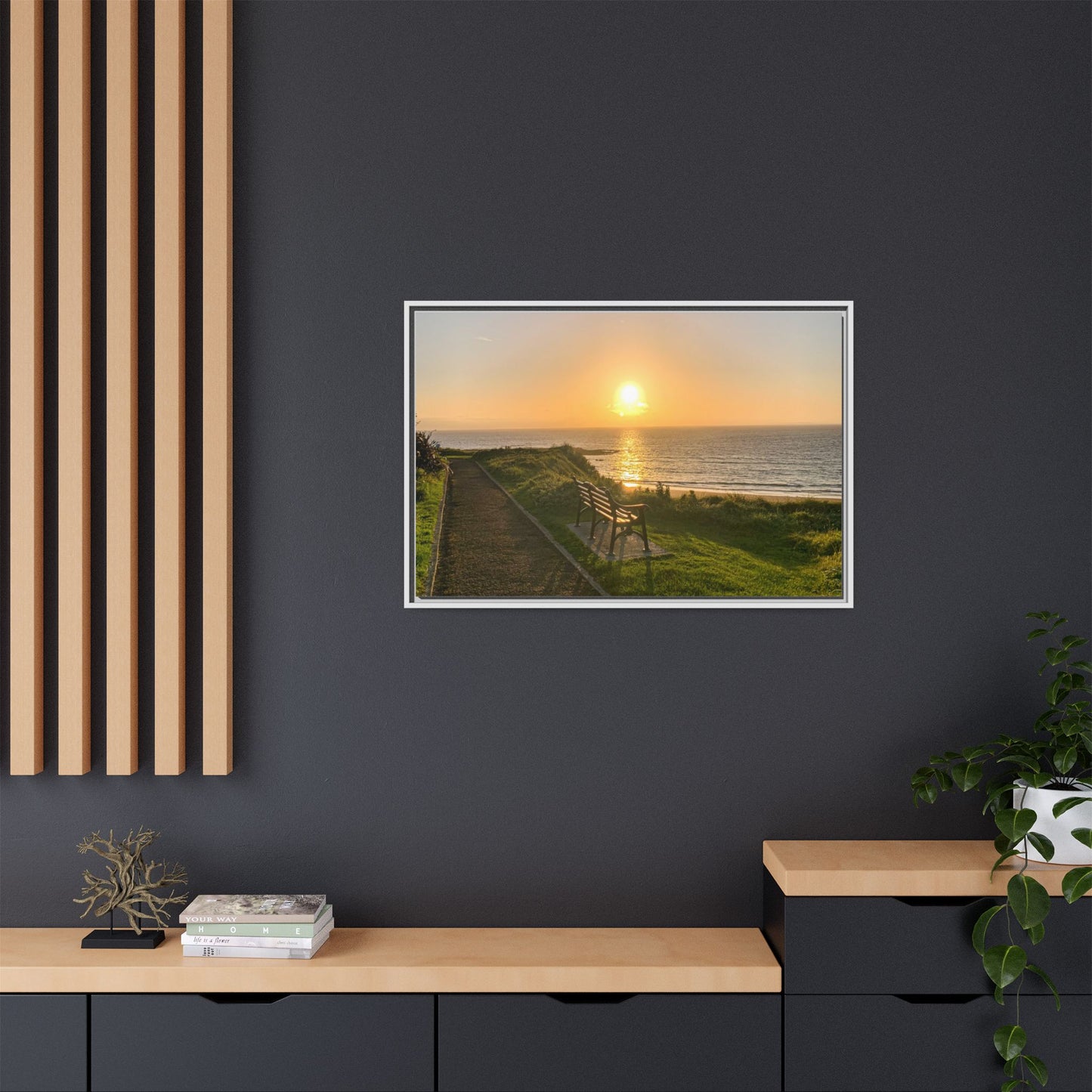 Sunset in Ballybunion 2 Matte Canvas, Framed (Multi-color)