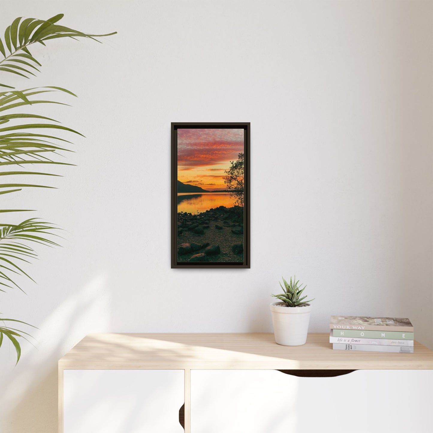 Sunset in Kerry Matte Canvas, Framed (Multi-color)