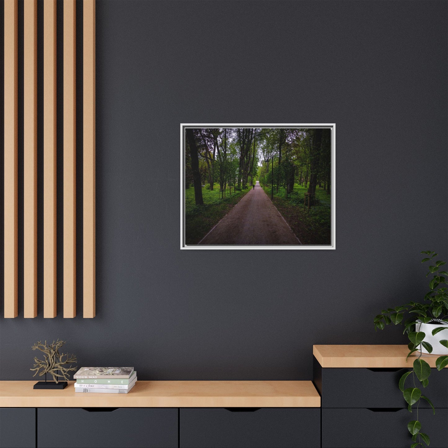 Zagares Park Matte Canvas, Framed (Multi-color)