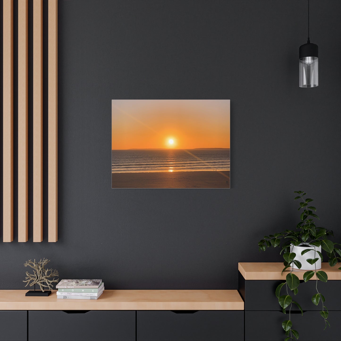 Sunset in ocean Matte Canvas, Stretched, 1.25"