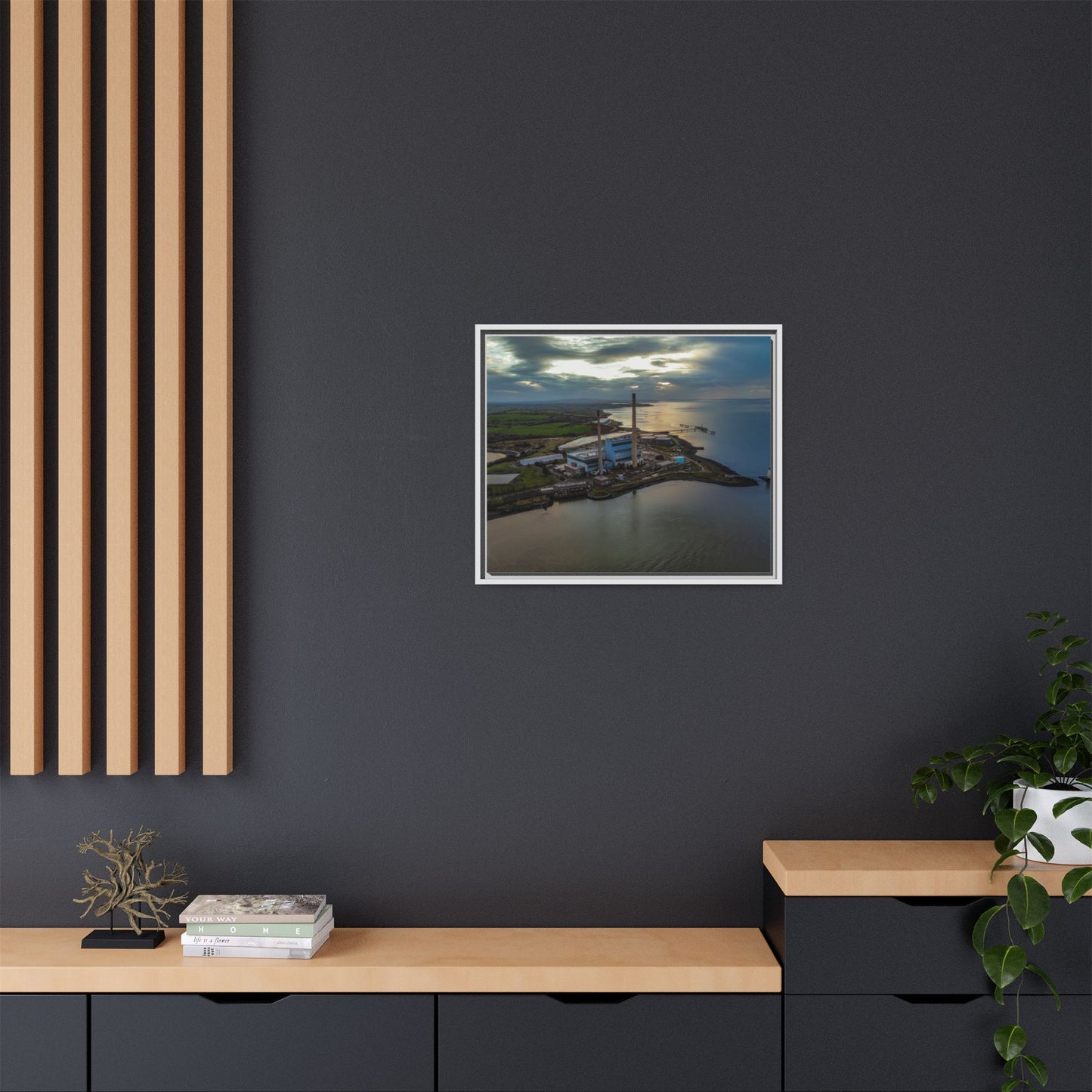 Target Power Station Matte Canvas, Framed (Multi-color)