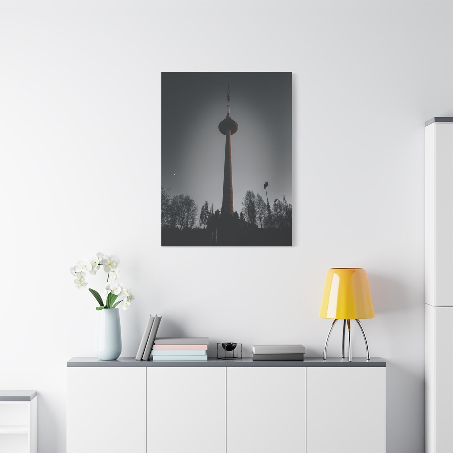 Vilnius TV Tower Matte Canvas, Stretched, 1.25"